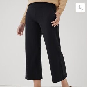 Pact Wide Leg Cropped 100% Organic Cotton Pants Size XXL Black